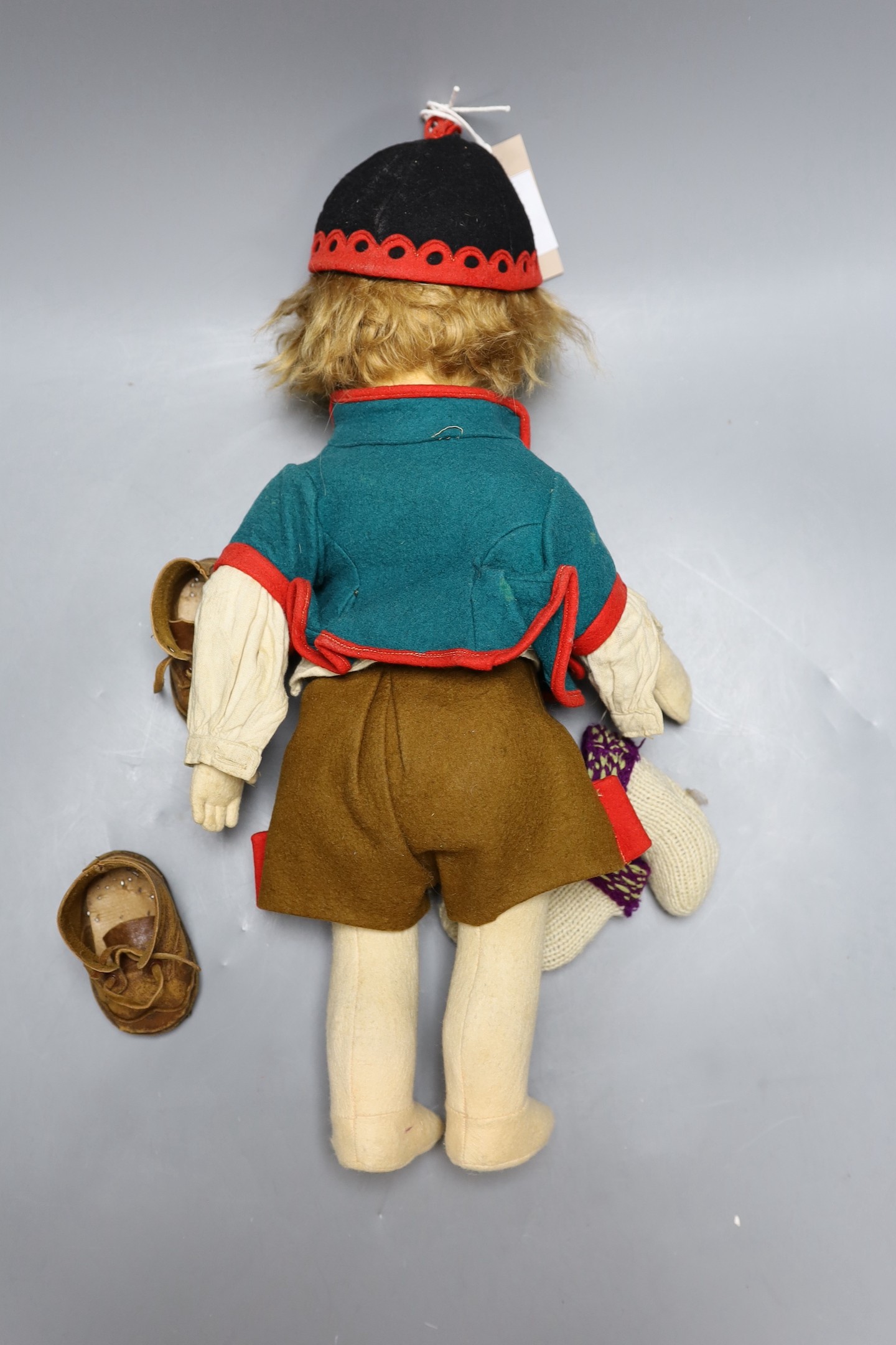 A Lenci felt mountaineer doll, 46cm